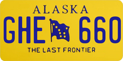 AK license plate GHE660