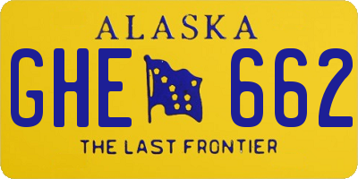 AK license plate GHE662