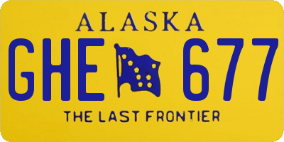 AK license plate GHE677