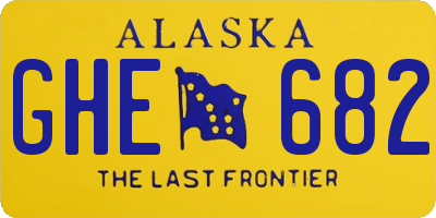 AK license plate GHE682