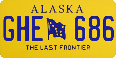 AK license plate GHE686