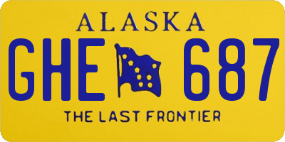 AK license plate GHE687