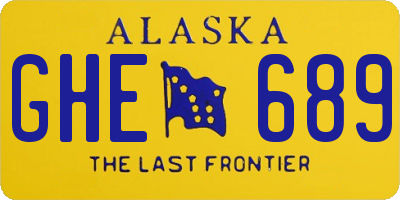 AK license plate GHE689