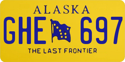 AK license plate GHE697