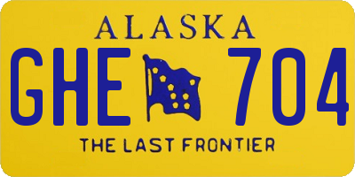 AK license plate GHE704