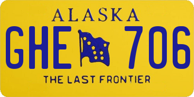 AK license plate GHE706
