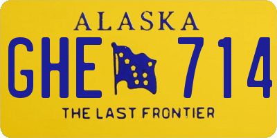 AK license plate GHE714