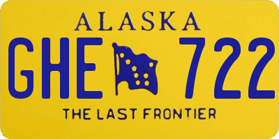 AK license plate GHE722