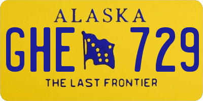 AK license plate GHE729