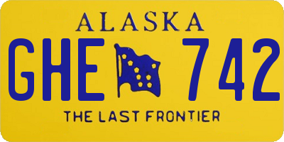 AK license plate GHE742