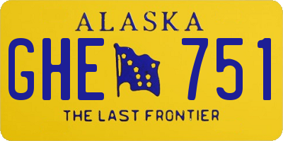 AK license plate GHE751