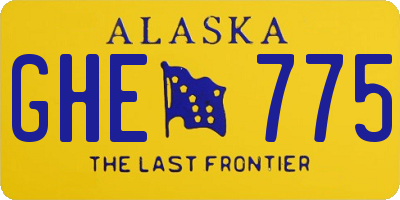 AK license plate GHE775