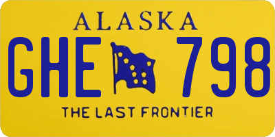 AK license plate GHE798