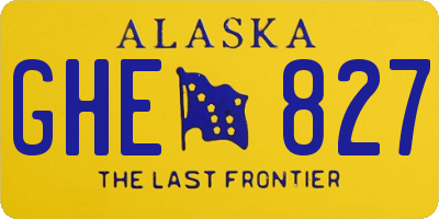 AK license plate GHE827