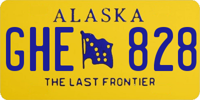 AK license plate GHE828