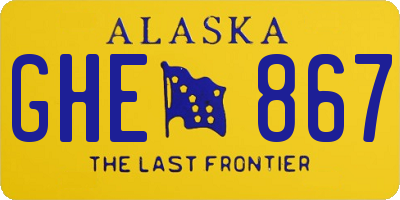 AK license plate GHE867