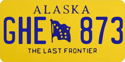 AK license plate GHE873