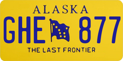 AK license plate GHE877