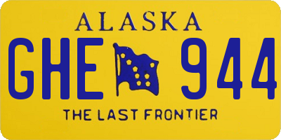 AK license plate GHE944