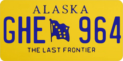 AK license plate GHE964