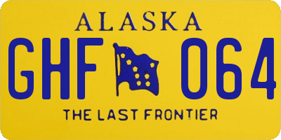 AK license plate GHF064