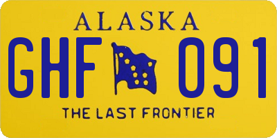 AK license plate GHF091