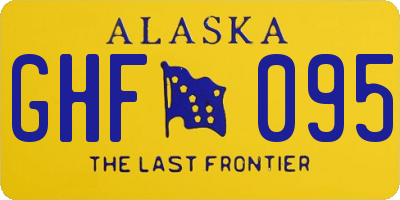 AK license plate GHF095