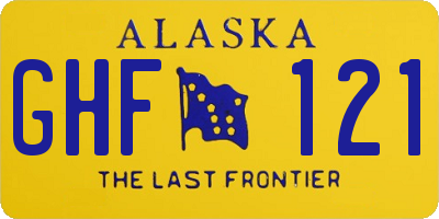 AK license plate GHF121