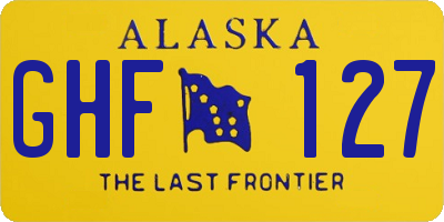 AK license plate GHF127