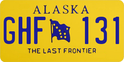 AK license plate GHF131