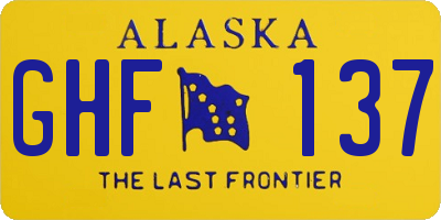 AK license plate GHF137