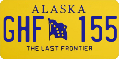AK license plate GHF155