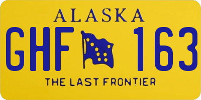 AK license plate GHF163