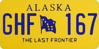 AK license plate GHF167