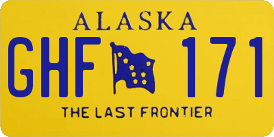 AK license plate GHF171