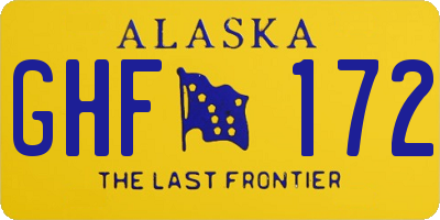 AK license plate GHF172