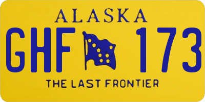 AK license plate GHF173