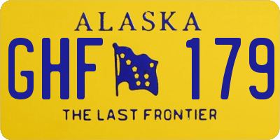 AK license plate GHF179