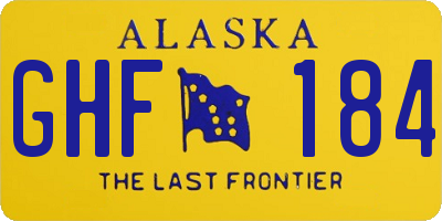 AK license plate GHF184