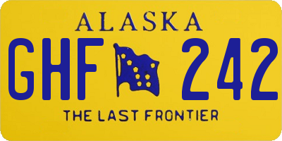 AK license plate GHF242