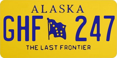 AK license plate GHF247