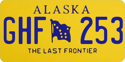 AK license plate GHF253