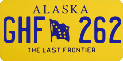 AK license plate GHF262