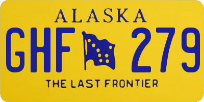 AK license plate GHF279