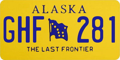 AK license plate GHF281