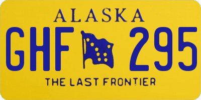 AK license plate GHF295