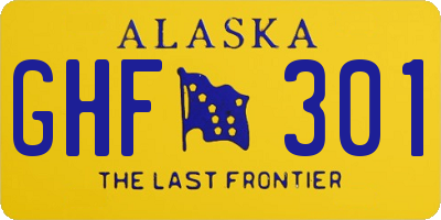 AK license plate GHF301