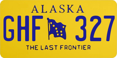 AK license plate GHF327