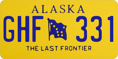 AK license plate GHF331