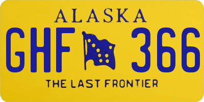AK license plate GHF366